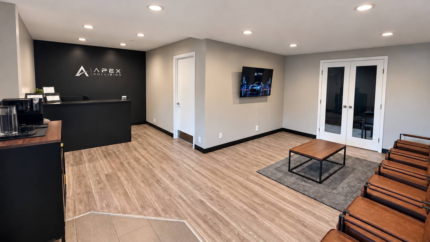 Apex Collision reception and customer waiting area